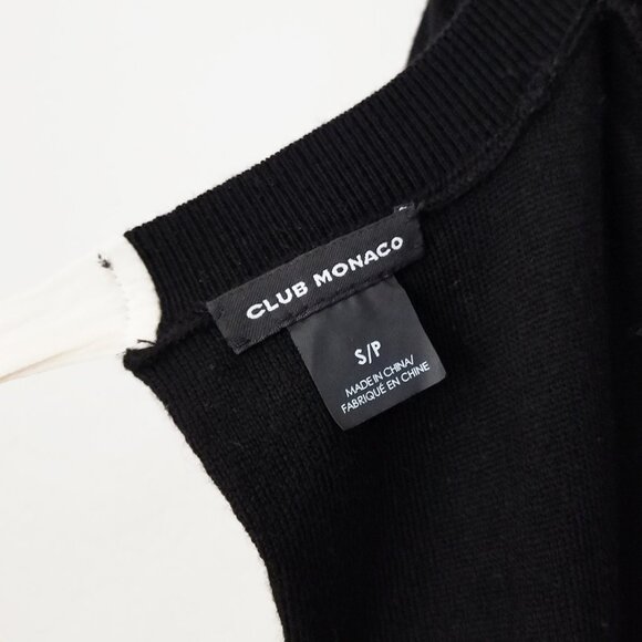 Club Monaco Flora Sweater Dress Bow Tie Back 100% Wool Black Classic LBD S $198 - Picture 9 of 16